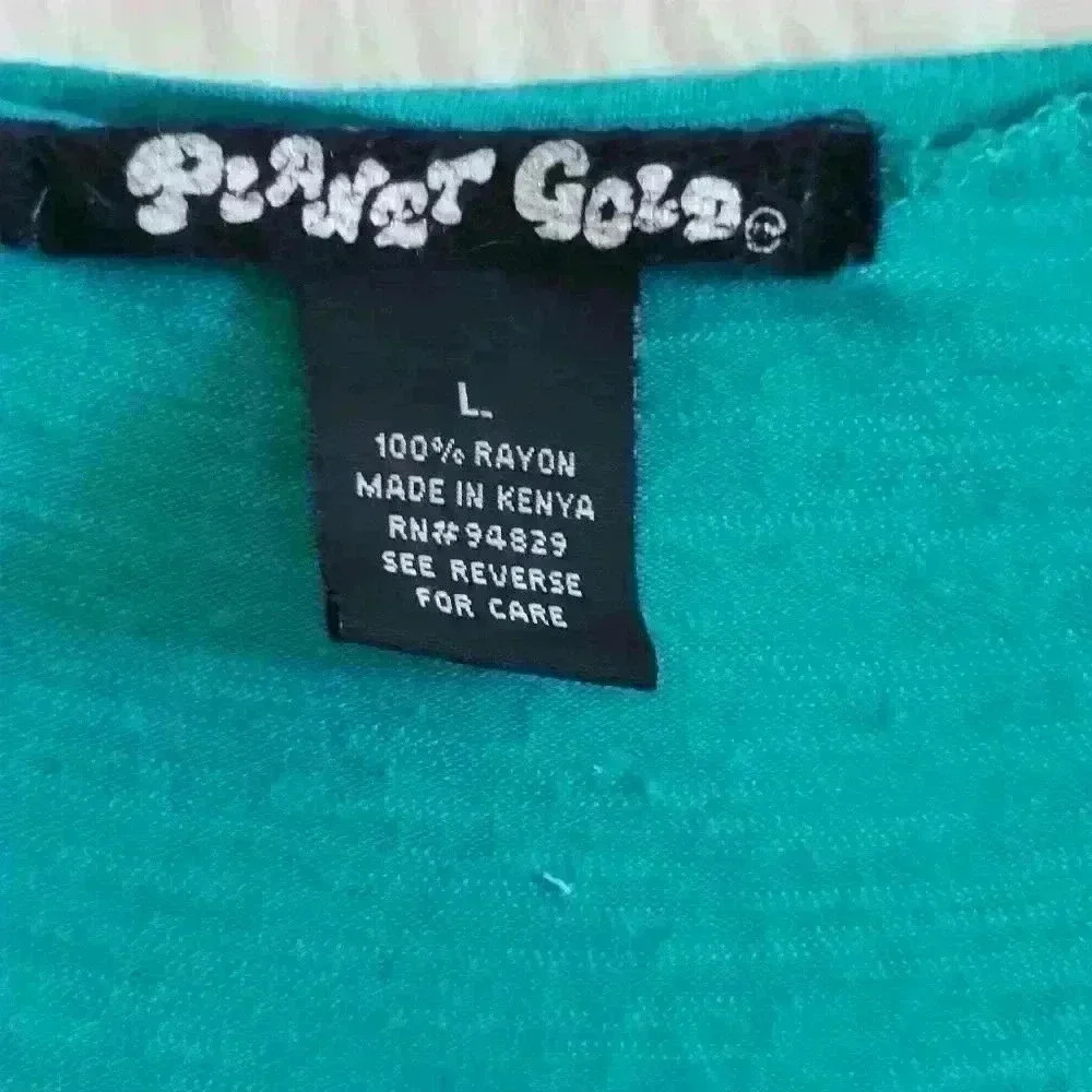 Planet Gold Women's Casual Tee - Size L - Picture 6 of 7